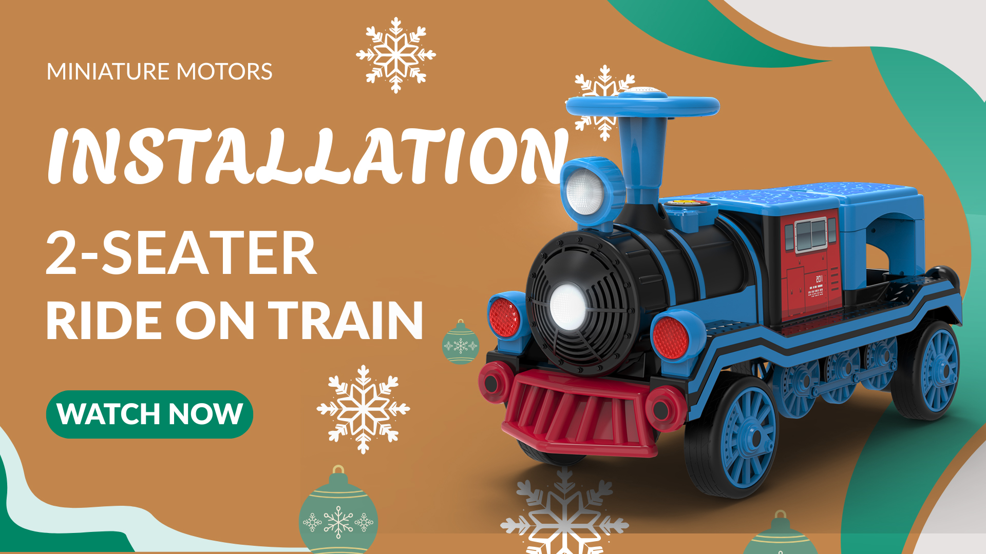 Amazon.com: MINIATURE MOTORS 2-Seater Ride On Train, 12V Kids